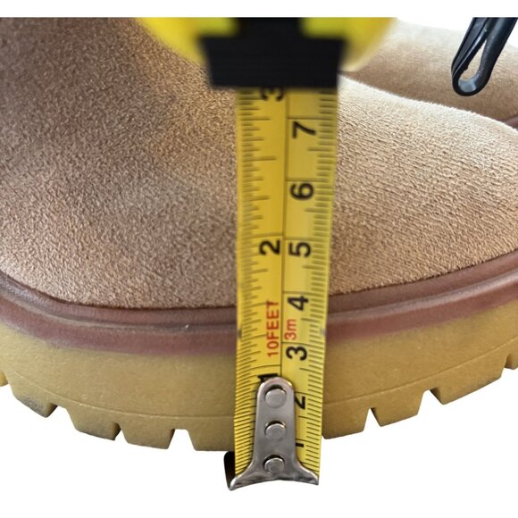 Oasis Society Womens Size 7 Beige Suede Ankle Boots Chunky Heel & Side Zippers - Picture 9 of 11